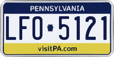PA license plate LFO5121