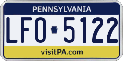 PA license plate LFO5122
