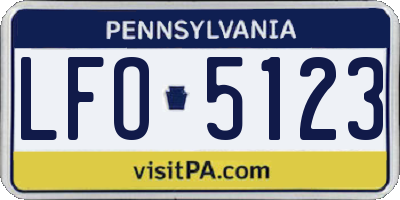 PA license plate LFO5123