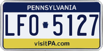 PA license plate LFO5127