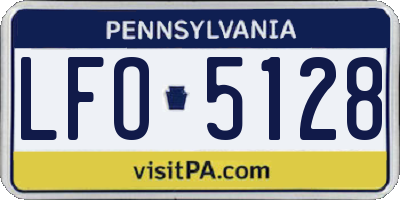 PA license plate LFO5128