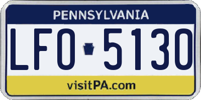 PA license plate LFO5130