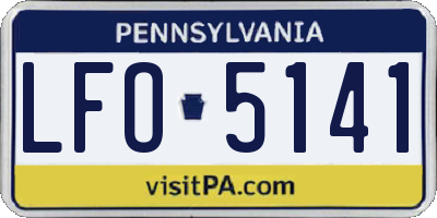 PA license plate LFO5141