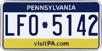 PA license plate LFO5142