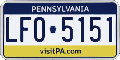 PA license plate LFO5151
