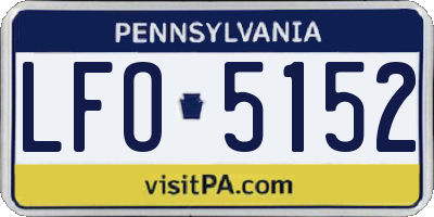 PA license plate LFO5152