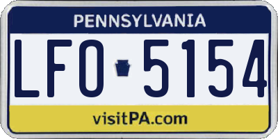 PA license plate LFO5154