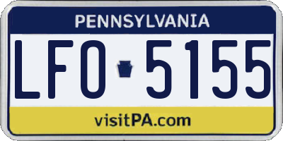 PA license plate LFO5155