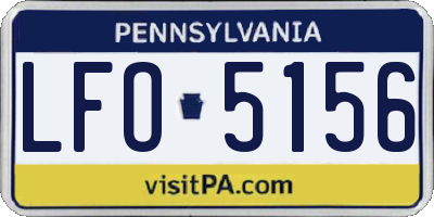 PA license plate LFO5156
