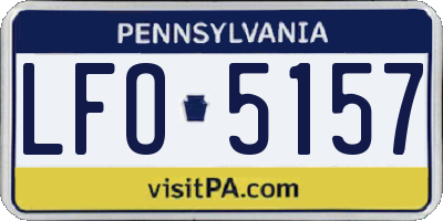 PA license plate LFO5157