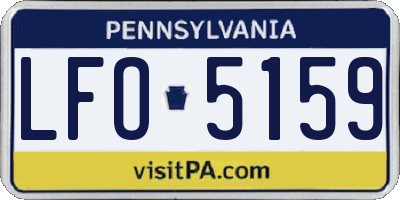 PA license plate LFO5159