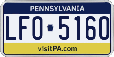 PA license plate LFO5160
