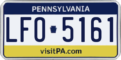 PA license plate LFO5161