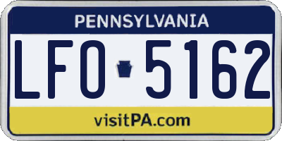 PA license plate LFO5162