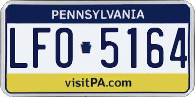 PA license plate LFO5164