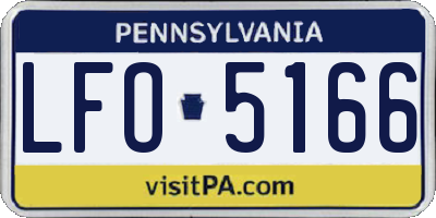 PA license plate LFO5166