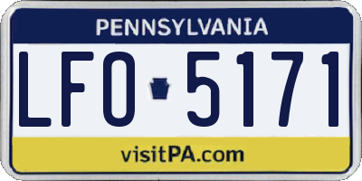 PA license plate LFO5171