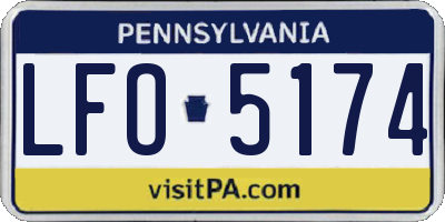 PA license plate LFO5174