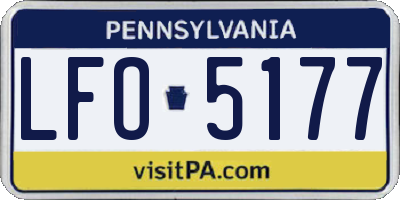 PA license plate LFO5177