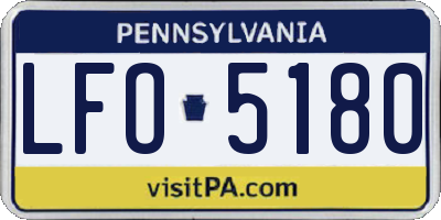 PA license plate LFO5180