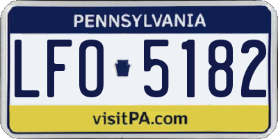 PA license plate LFO5182