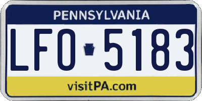 PA license plate LFO5183
