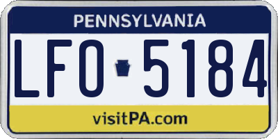 PA license plate LFO5184