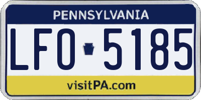 PA license plate LFO5185