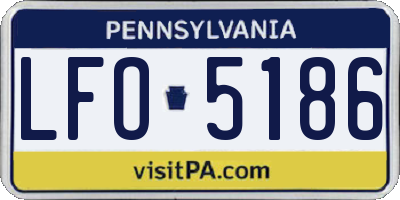PA license plate LFO5186