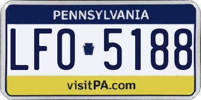 PA license plate LFO5188