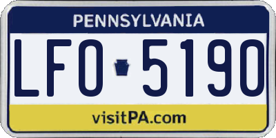 PA license plate LFO5190