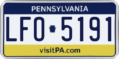 PA license plate LFO5191
