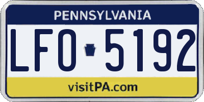 PA license plate LFO5192