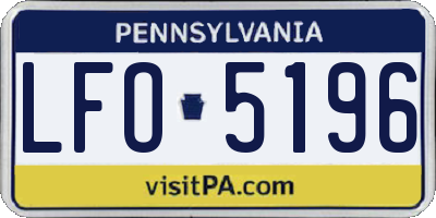 PA license plate LFO5196