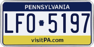 PA license plate LFO5197