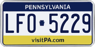 PA license plate LFO5229