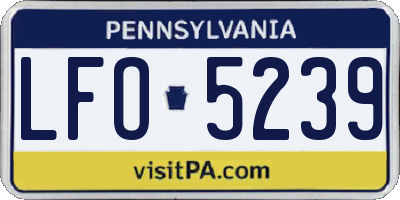 PA license plate LFO5239