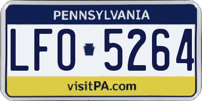 PA license plate LFO5264