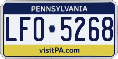PA license plate LFO5268