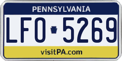 PA license plate LFO5269