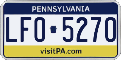 PA license plate LFO5270
