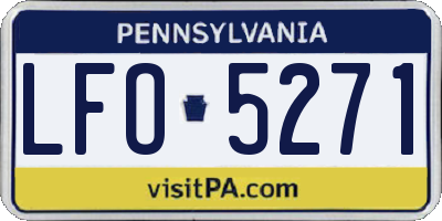 PA license plate LFO5271