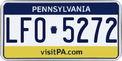 PA license plate LFO5272