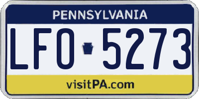 PA license plate LFO5273