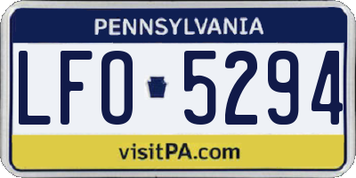 PA license plate LFO5294