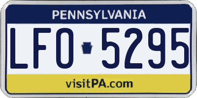 PA license plate LFO5295