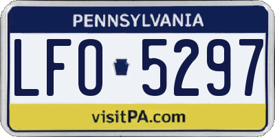 PA license plate LFO5297