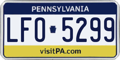 PA license plate LFO5299