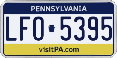PA license plate LFO5395