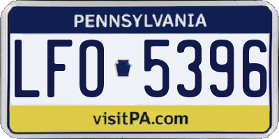 PA license plate LFO5396